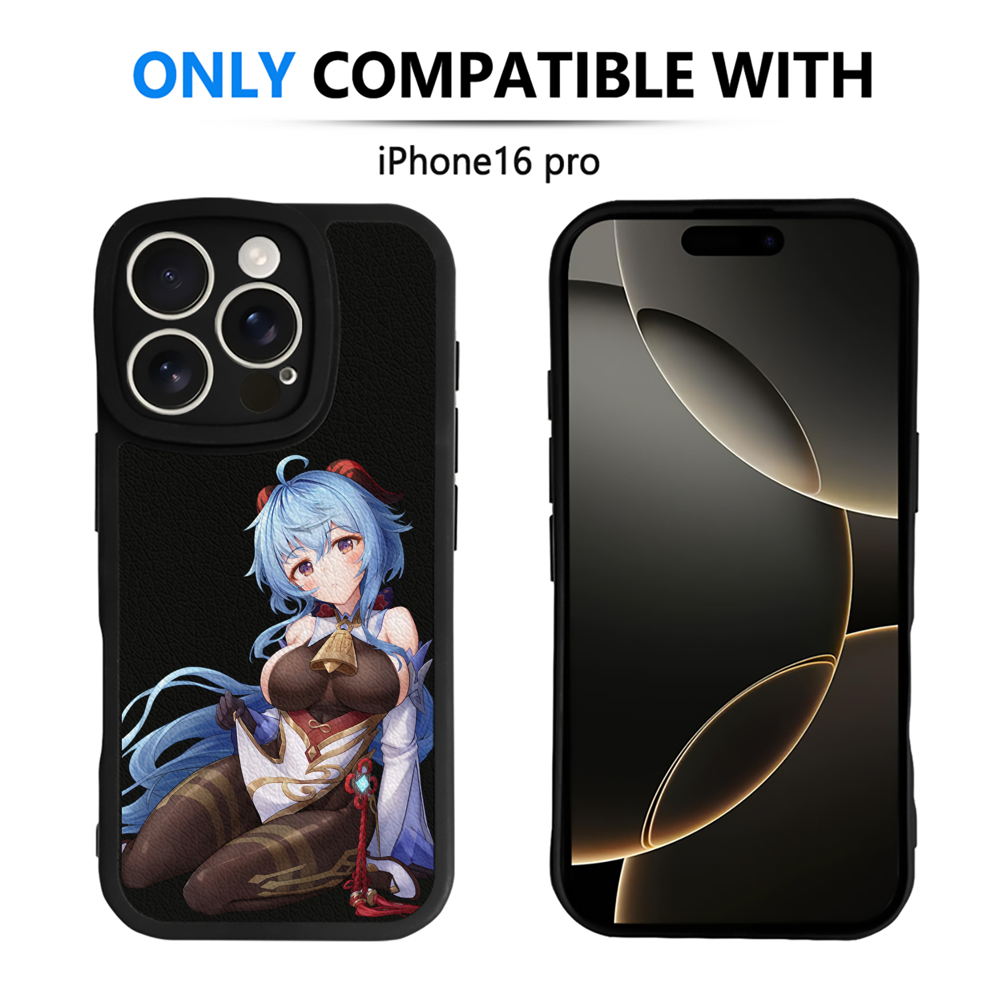 げんし神 甘雨 かんう genshin Ganyu 【iPhone 16シリーズ対応】シリコンスマホケース（レザー調） 材質：シリコン